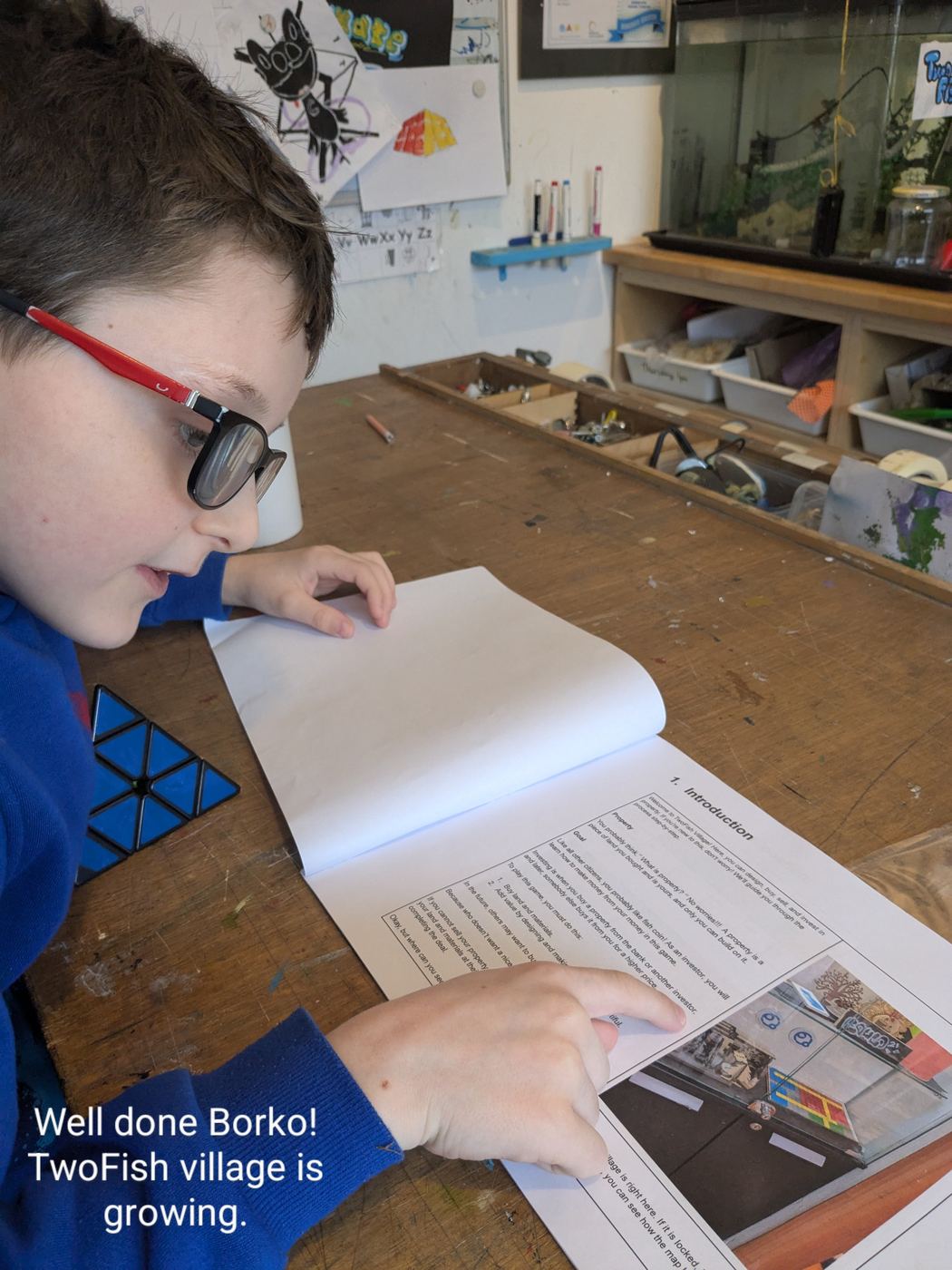 Children using English naturally inside activity, not as a separate lesson.