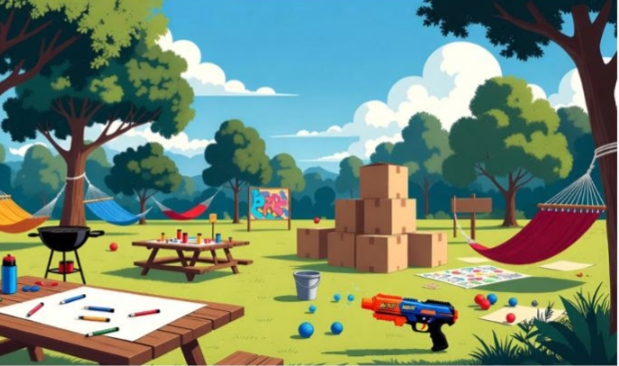 Children actively engaged in making, solving, and participating inside the TwoFish summer environment.